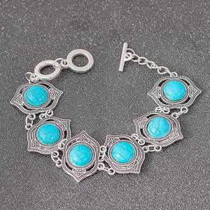 Boucles d'oreilles turquoises bohèmes indiennes occidentales bon marché, éléphant aztèque, bijoux de mode bohème pour femmes, vente en gros - Product Image 5