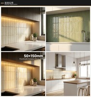 Carrelage style Zellige, brique émaillée à bords irréguliers pour mur de salle de bain de luxe