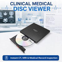 Lecteur de CD/DVD externe compact USB 2.0 silencieux, graveur de DVD-RW mince pour étudiants, bureaux, PC portables et ordinateurs de bureau