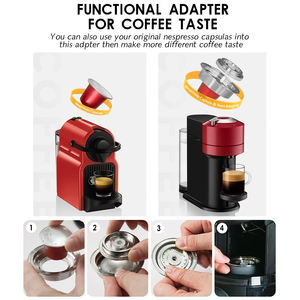 Vente chaude <span class=keywords><strong>Réutilisable</strong></span> En Acier Inoxydable <span class=keywords><strong>Nespresso</strong></span> OriginalLine Convertisseur Titulaire <span class=keywords><strong>Vertuoline</strong></span> Machines Café <span class=keywords><strong>Capsule</strong></span> Adaptateur En Métal - Product Image 5