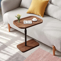 Table d'appoint moderne en forme de C à hauteur réglable Table d'appoint en forme de C pour canapé pour salon et chambre à coucher