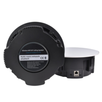 Haut-parleur encastré au plafond sans fil WiFi BT 5.4 60W, AirPlay, DLNA, USB, AUX, haut-parleur actif pour système de cinéma maison