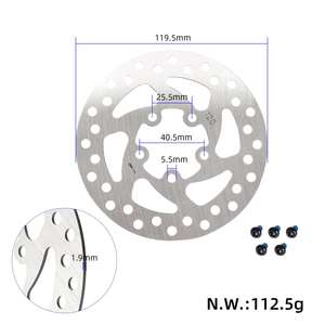 Disco de Freno Redondo de 120 mm y 5 Orificios de Acero Inoxidable para Patinete Eléctrico M365 Pro Pro2, Piezas de Repuesto, 5 Tornillos - Product Image 2