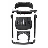 Kit carrosserie pour Ford Mustang, comprenant un capot en fibre de carbone, un couvercle de coffre, une lèvre avant, un diffuseur arrière, des ailes et des jupes latérales