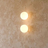 Lampe murale d'intérieur Lumind, lampe murale sphérique vintage de luxe en blanc crème, lampe murale sphérique moderne en verre, décoration murale, lampe de plafond