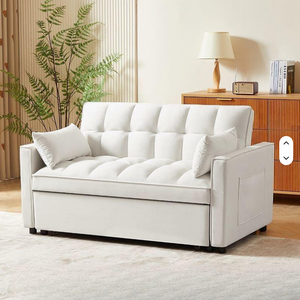 Sofá <span class=keywords><strong>Cama</strong></span> Futón Convertible 2026, Cómodo para Dormitorio o Sala de Estar, Sofá <span class=keywords><strong>Cama</strong></span> de Terciopelo Plegable de Dos Plazas - Product Image 1