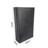 Embalaje de cartón para teléfono móvil de diseño personalizado de lujo ecológico, Caja vacía para teléfono móvil de papel negro, estampado de laminación mate