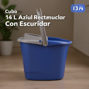 Cubo Rettangolare Blu da 14 L con Scolapiatti - Product Image 3