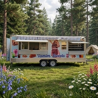 Remorque alimentaire mobile personnalisée avec cuisine complète, camion de restauration pour pizzas, glaces, grillades, avec toilettes, chariot alimentaire mobile USA