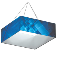 Équipement de salon de bannière de plafond suspendu en aluminium et tissu moderne de haute qualité