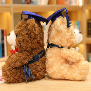 Ours en peluche personnalisable pour l'obtention du diplôme, ours docteur en peluche super doux avec chapeau lesté, souvenir de saison avec <span class=keywords><strong>nom</strong></span> d'étudiant - Product Image 3