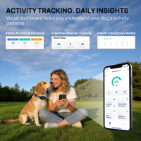 Sistema de Contención para Perros con GPS Virtual Inalámbrico Sin Suscripción, Collar Inteligente de Entrenamiento Remoto, Valla Eléctrica GEO para Perros