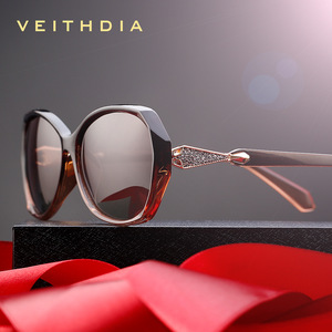 Veithdia – lunettes de soleil polarisées pour femmes, verres UV400 TAC, monture en plastique et métal, lunettes de conduite à la mode, 3170 - Product Image 2