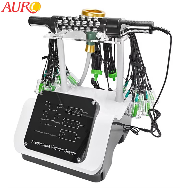 3 in 1 Electric Acupuncture Vacuum Cupping Therapy Detoxification Device Roller Massage Body Shaping Meridian Massager Machine