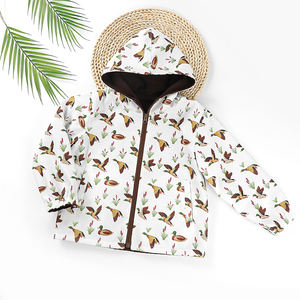 เสื้อแจ็กเก็ตกันน้ำสำหรับเด็ก, เสื้อโค้ทมีฮู้ดสำหรับเด็กผ้าสักหลาดมีซิปสำหรับฤดูหนาว - Product Image 1