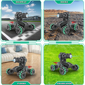 Voiture RC 14CH 1:10 4x4 tout-terrain avec canon à eau et pulvérisation, roues Mecanum 4WD, voiture <span class=keywords><strong>de</strong></span> drift haute vitesse pour cascades, voiture RC Rlaarlo - Product Image 4