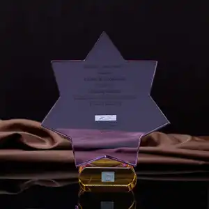 Adl Wholesale Price Acrylic Awards Crystal Award Plaque Company Annual Meeting Staff Long Service Trophy Award Crystal