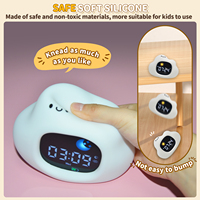 Kinder Wecker Junge Mädchen Lieblings Sound Maschine Niedliche Tieruhr Schlaf Trainer Kinder mit Nachtlicht Batterie Display