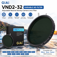 Filtre ND Variable GiAi VND2-32 pour Objectif d'Appareil Photo Nikon Sony Canon DSLR 37mm 40.5mm 43mm 46mm 49mm 52mm 55mm 58mm