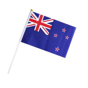 Bandera de Mano Redonda de Nueva Zelanda, Mini Bandera Nacional de Nueva Zelanda, Bandera de Mano con Asta - Product Image 4