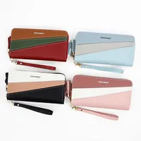 Dompet Wanita Panjang Baru, Tempat Kartu, Lucu, Modis, Multifungsi, Kulit PU Mewah dengan Lapisan Poliester