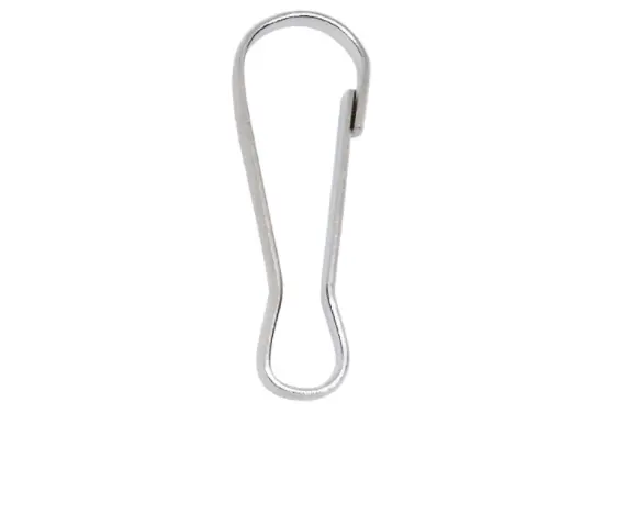 Edelstahl Feder clip Karabiner haken Silber Ton Lanyard Schnapp feder clips