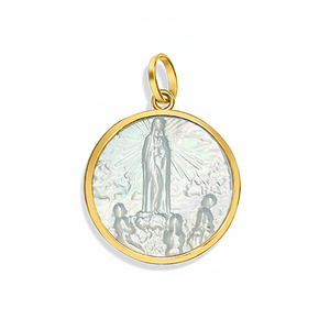 Medaglia Pendente in Oro della Vergine di Fátima - Product Image 2