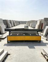 Scie à chanfreiner ZEUS 45 degrés pour granit, marbre et carrelage, moteur contrôlé par PLC, longueur de coupe maximale 3200 mm, pompe, meulage et polissage