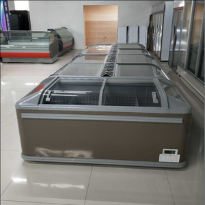 Le stockage commercial de supermarché a <span class=keywords><strong>combiné</strong></span> le <span class=keywords><strong>congélateur</strong></span> profond d'affichage d'île de porte en verre coulissante - Product Image 2