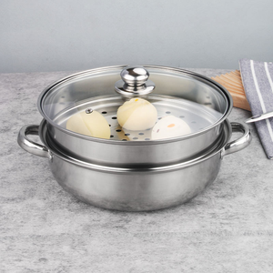 Olla Vaporera de Acero Inoxidable de 28 cm para el Hogar, Olla Vaporera de Gran Capacidad para Cocina, Regalos, Ollas, Vaporera de Alimentos, Olla para Sopa - Product Image 2