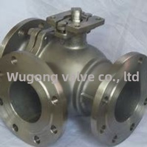Suministro Directo de Fábrica: Válvula de Bola Neumática de Tres Vías de Acero Inoxidable Q45F-16P/Q44F-16P con Cuatro Sellos y Estructura de Dos Piezas - Product Image 4