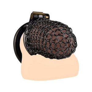 Nuevo Candado de Castidad para Pene con Cadena Negra 2024, Candado de Castidad de Malla Metálica para Hombre, Jaula Sexual para Pene - Product Image 3