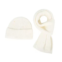 Ensemble de chapeau, écharpe et gants en acrylique faits à la main, promotionnel, chaud, coupe-vent, hiver, unisexe, vente en gros