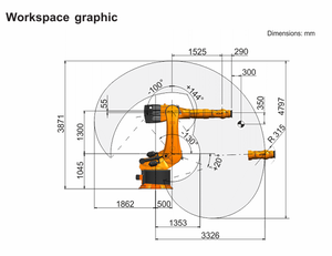 Robot Nuevo KR 420 R3300, Brazo Mecánico Cúbico de Hierro Fundido, Motor con Caja de Cambios Industrial, Carga Útil de 420 kg, IP65, 1 Año de Garantía - Product Image 2