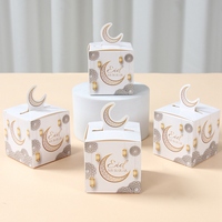 MorSun 24 boîtes de friandises pour fête de l'Aïd Moubarak avec des motifs de croissant de lune pour les fournitures de fête islamique musulmane