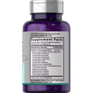 OEM Sprout Care Probiotic - 14 capsules, 9 milliards <span class=keywords><strong>de</strong></span> cultures actives, 14 souches, complément alimentaire pour la santé intestinale, non-OGM, sans gluten - Product Image 2