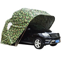 Abri de voiture pliant super robuste et moderne avec toit en arche, imperméable, portable, verrouillable, en acier thermolaqué, pour garage et stationnement de voiture