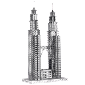 Rompecabezas Metálico 3D Piececool de las <span class=keywords><strong>Torres</strong></span> <span class=keywords><strong>Petronas</strong></span>, Maqueta de Edificio Famoso, Kits de <span class=keywords><strong>Arquitectura</strong></span> Educativa Clásica para Manualidades, Regalo para Adultos - Product Image 1