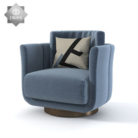 Sillón Esquinero Individual de Cuero Moderno de Alta Calidad, Estilo Italiano, Muebles para Sala de Estar, Conjunto de Sofá de Cuero de Una Plaza