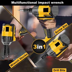 Llave de Impacto Inalámbrica Industrial de 3 1/2 Pulgadas y 20V, 800nm de Torque, Compatible con Envío Directo en la UE, CW-20DYNEW-1 - Product Image 3