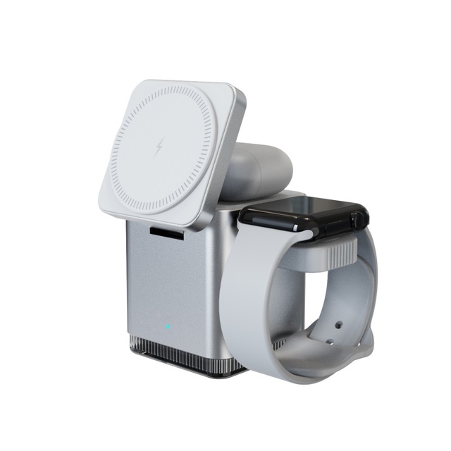 Multi-functional 15w Magnetic Charger Stand Foldable Charging Dock for Iphone 17 16 Magnetic Wireless Charger 3 in 1