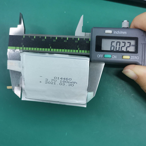 맞춤형 OEM/ODM 1mm 두께 초박형 리포 배터리 014460 <span class=keywords><strong>3.7V</strong></span> 180mAh 3.5g 1S1P 충전식 스마트 잠금장치용 배터리 셀 - Product Image 2