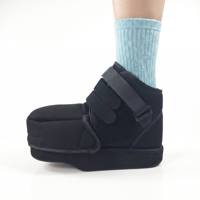 Chaussure médicale post-opératoire en laine d'agneau chaude, avec protection amovible pour l'avant-pied et le doigt d'orteil, fermeture auto-agrippante, pour la récupération des blessures au pied d'athlète et des douleurs au hallux valgus