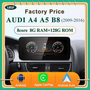 MTK8581 10,25 pulgadas 12,3 pulgadas inalámbrico CarPlay Auto Andorid14 coche estéreo Multimedia para AUDI 08-16 A4 B8 S4 unidad principal Radio - Product Image 2