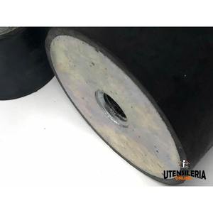 Soporte cilíndrico antivibración de Goma, con 1 tornillo y 1 tuerca M10 - Product Image 3