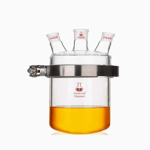 כור זכוכית טיאנדי יחיד שכבה 1000 מ "ל גלילי עגול תחתון עגול תחתון סוג של חוט תגובה פתוח עם שלושה פה טחון פה טחון - Product Image 1