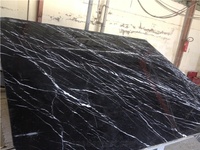 BOTON STONE Pierre Naturelle Carreaux de Sol Polis Comptoir de Cuisine Décoration Murale Noire Dalles Marbre Khenifra Noir