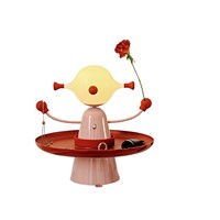 Lampe de table décorative créative de style américain, design mignon, Xioumu, pour bureau, chevet, chambre à coucher, salon, lumière d'ambiance, veilleuse