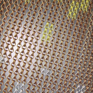 Divisor de Habitaciones de Malla de Aluminio Color Oro Rosa, Malla Metálica Decorativa Moderna para Boutique y Estudio - Product Image 4