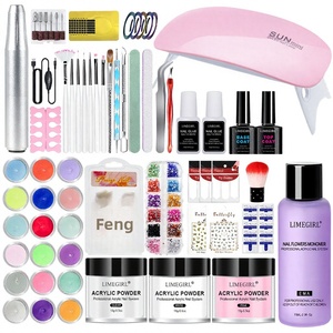 Kit Complet d'Outils de Nail Art Transfrontalier Tout-en-un : Lampe UV, Poudre <span class=keywords><strong>Acrylique</strong></span>, Colle à Ongles, Base Coat, Top Coat, Autocollants Pailletés - Product Image 4
